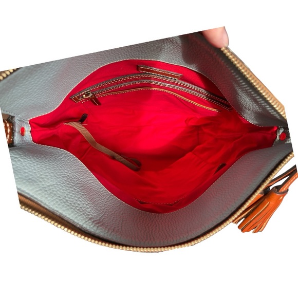 Dooney & Bourke Light Blue and Brown Shoulder Bag - Picture 9 of 11